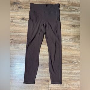 Fabletics Dark Brown Fleece Lined Leggings